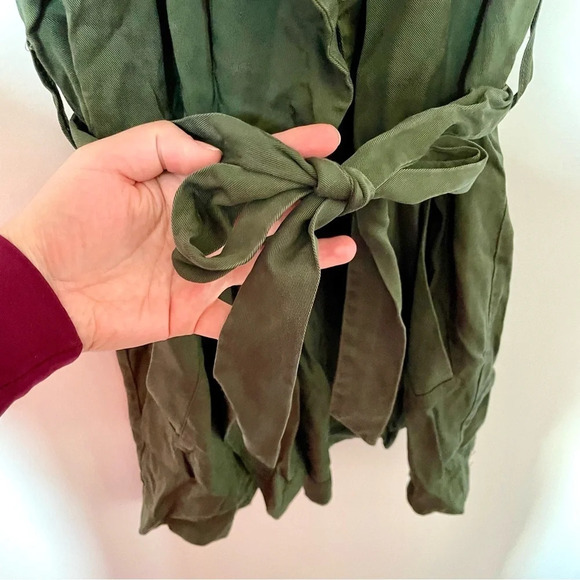 BB Dakota  Wrap Star Drape Front Vest Green - Picture 8 of 12